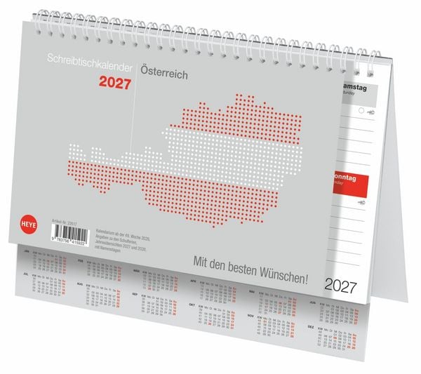 Produktbild: Schreibtischkalender &Ouml;sterreich klein 2027