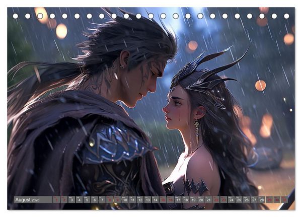 Produktbild: Magic Manga Love (Desk Calendar 2026 DIN A5 landscape), CALVENDO 12 Month DeskCalendar