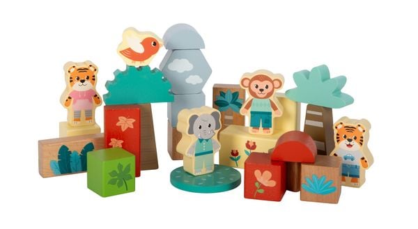 Produktbild: Holzbausteine "Jungle Friends"