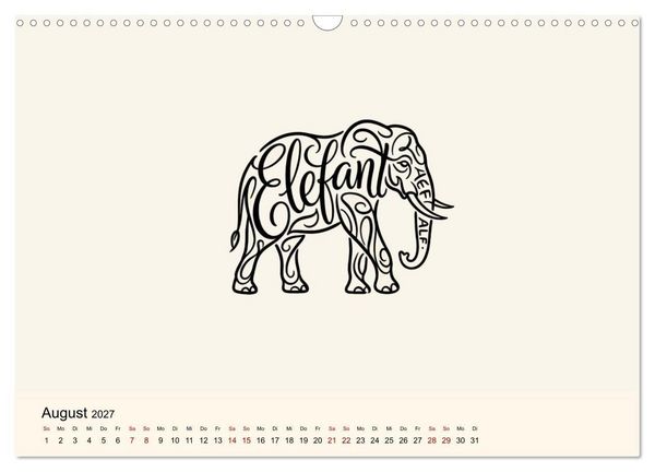 Produktbild: Buchstabentiere (Wandkalender 2027 DIN A3 quer), CALVENDO Monatskalender