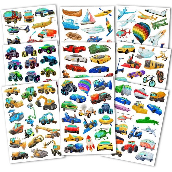 Produktbild: 150 hautfreundliche Kindertattoos &ndash; Thema: Fahrzeughelden