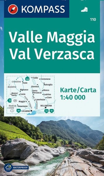 Produktbild: KOMPASS Wanderkarte 110 Valle Maggia, Val Verzasca 1:40.000