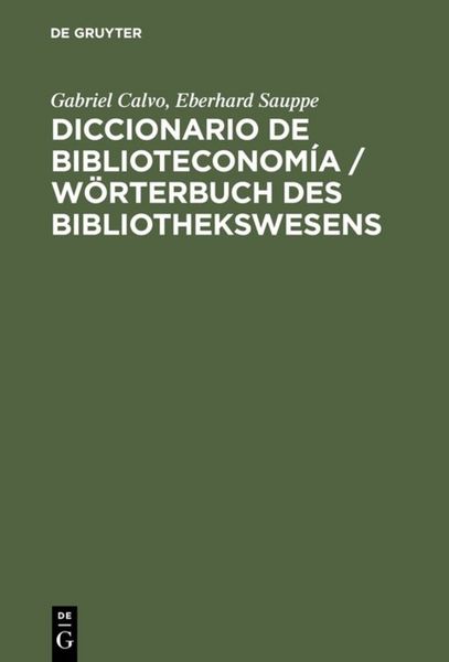 Produktbild: Diccionario de Biblioteconom&iacute;a