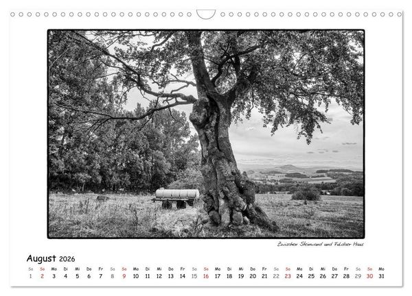 Produktbild: RH&Ouml;N SCHWARZ-WEISS (Wandkalender 2026 DIN A3 quer), CALVENDO Monatskalender