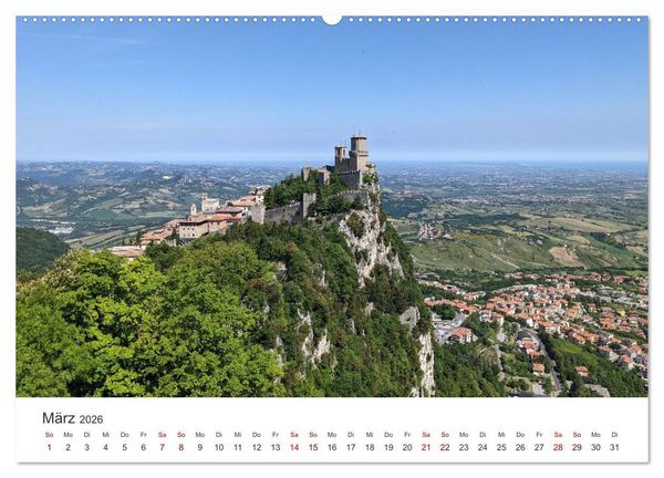Produktbild: San Marino - Eine Reise in den wundersch&ouml;nen Zwergstaat. (hochwertiger Premium Wandkalender 2026 DIN A2 quer), Kunstdruck in Hochglanz