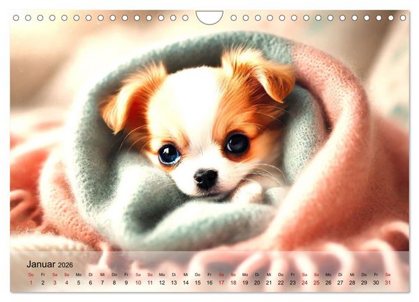 Produktbild: Chihuahua-Welpen &ndash; Kleine Wunder (Wandkalender 2026 DIN A4 quer), CALVENDO Monatskalender