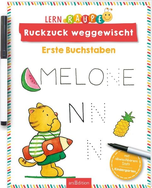 Produktbild: Lernraupe &ndash; Ruckzuck weggewischt! Erste Buchstaben