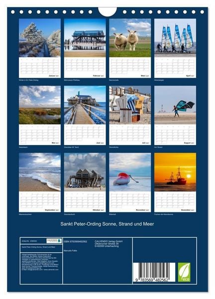 Produktbild: Sankt Peter-Ording Sonne, Strand und Meer (Wandkalender 2027 DIN A4 hoch), CALVENDO Monatskalender
