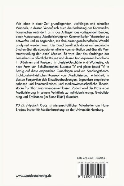 Produktbild: Die Mediatisierung kommunikativen Handelns