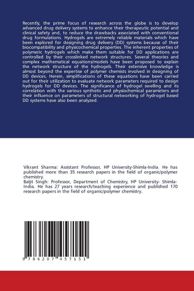 Produktbild: Designing hydrogel based drug delivery devices