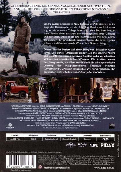 Produktbild: God's Country / Preisgekr&ouml;nter packender Thriller mit den Stars aus &bdquo;Yellowstone&ldquo; und &bdquo;Westworld&ldquo;