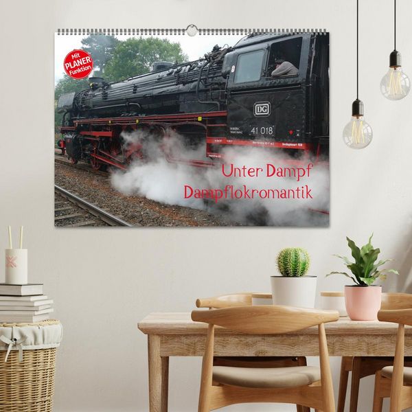 Produktbild: Unter Dampf - Dampflokromantik (Wandkalender 2026 DIN A2 quer), CALVENDO Monatskalender