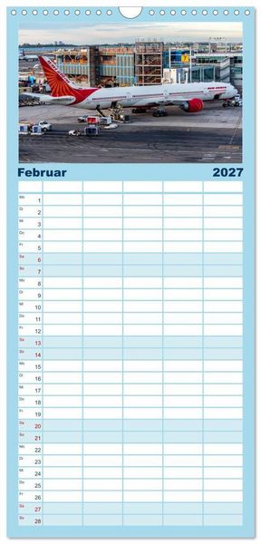 Produktbild: Familienplaner 2027 - Flieger von Boeing mit 5 Spalten (Wandkalender, 21 x 45 cm) CALVENDO