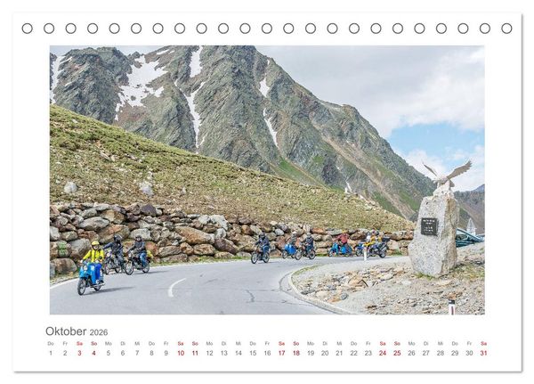Produktbild: Faszination Zweirad - Impressionen vom &Ouml;tztaler Moped Marathon (Tischkalender 2026 DIN A5 quer), CALVENDO Monatskalender