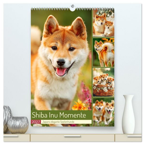 Produktbild: Shiba Inu Momente. Japans elegante Seelenhunde (hochwertiger Premium Wandkalender 2027 DIN A2 hoch), Kunstdruck in Hochglanz