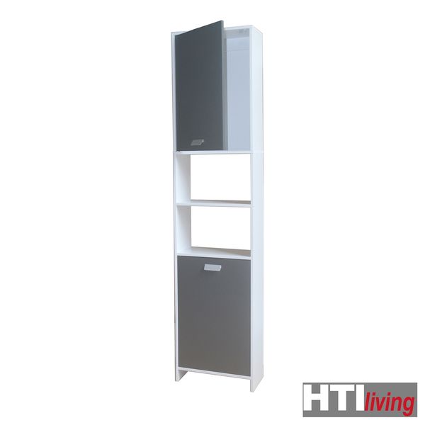 HTI-Living Badregal Grau/Weiß Thekla