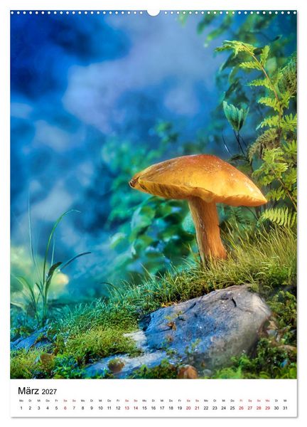Produktbild: Pilzzeit - Leben auf dem Waldboden (Wandkalender 2027 DIN A2 hoch), CALVENDO Monatskalender