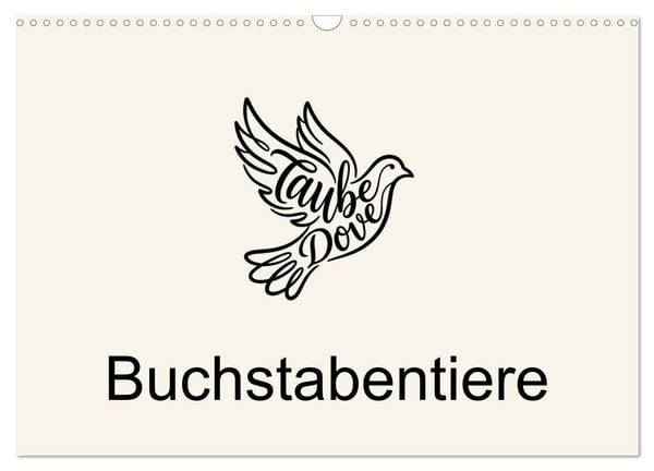 Produktbild: Buchstabentiere (Wandkalender 2027 DIN A3 quer), CALVENDO Monatskalender