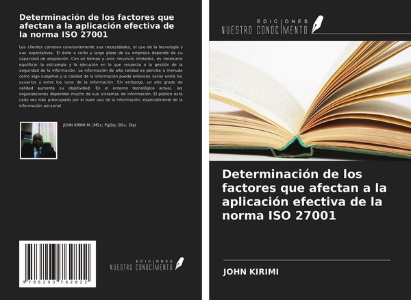 Produktbild: Determinaci&oacute;n de los factores que afectan a la aplicaci&oacute;n efectiva de la norma ISO 27001