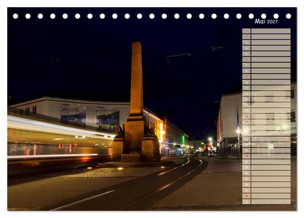 Produktbild: KARLSRUHE F&Uuml;R NACHTSCHW&Auml;RMER (Tischkalender 2027 DIN A5 quer), CALVENDO Monatskalender