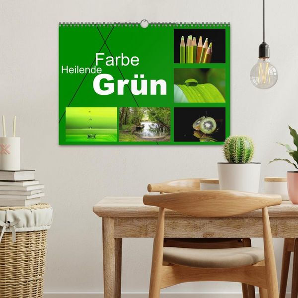Produktbild: Heilende Farbe Gr&uuml;n (Wandkalender 2026 DIN A3 quer), CALVENDO Monatskalender