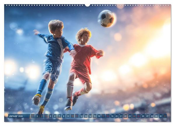 Produktbild: Fussball - Kids in Action (Wandkalender 2026 DIN A2 quer), CALVENDO Monatskalender