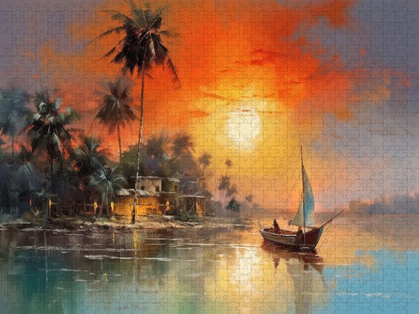 Produktbild: CALVENDO Puzzle Im Abendrot | 1000 Teile Lege-Gr&ouml;&szlig;e 64x48cm Foto-Puzzle f&uuml;r gl&uuml;ckliche Stunden