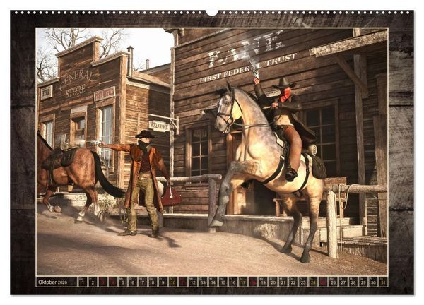 Produktbild: Wild West Outlaws (Wandkalender 2026 DIN A2 quer), CALVENDO Monatskalender