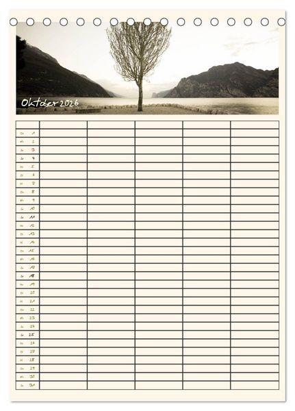 Produktbild: Der Gardasee im Norden - Familienplaner 2026 (Tischkalender 2026 DIN A5 hoch), CALVENDO Monatskalender