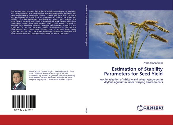 Produktbild: Estimation of Stability Parameters for Seed Yield