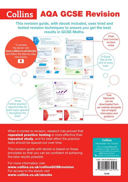 Produktbild: Collins GCSE Revision and Practice - New 2015 Curriculum - Aqa GCSE Maths Foundation Tier: Revision Guide