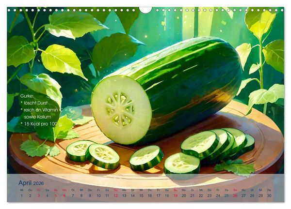 Produktbild: Low Carb Obst und Gem&uuml;se (Wandkalender 2026 DIN A3 quer), CALVENDO Monatskalender
