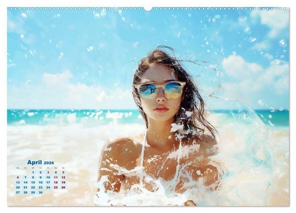 Produktbild: Entspannen am Strand (hochwertiger Premium Wandkalender 2026 DIN A2 quer), Kunstdruck in Hochglanz