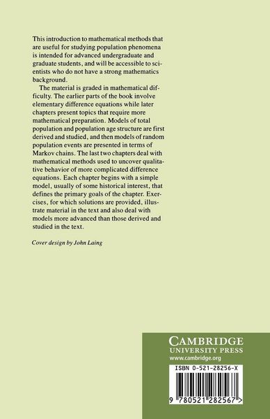 Produktbild: Mathematical Methods of Population Biology