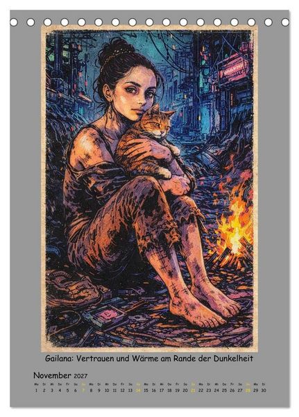 Produktbild: Neon Rust, Fragmente einer dystopischen Welt (Tischkalender 2027 DIN A5 hoch), CALVENDO Monatskalender