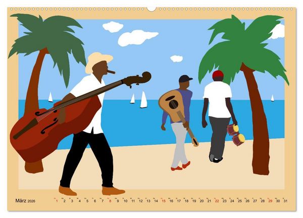 Produktbild: Kuba - Musik Tanz Rhythmus (hochwertiger Premium Wandkalender 2026 DIN A2 quer), Kunstdruck in Hochglanz