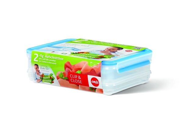Produktbild: EMSA Aufschnittboxsystem 1,65 L + 1,0 L Clip Close Aufschnittboxsystem 1,65 L + 1,0 L Clip Close