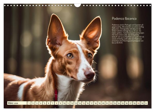 Produktbild: Windhunde im Portrait (Wandkalender 2026 DIN A3 quer), CALVENDO Monatskalender