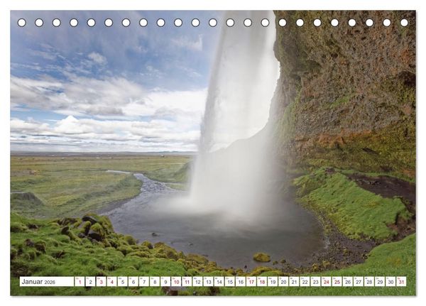 Produktbild: Die Farben Islands (Tischkalender 2026 DIN A5 quer), CALVENDO Monatskalender