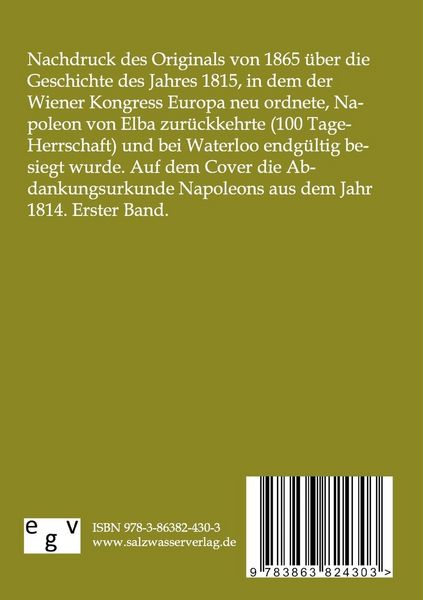 Produktbild: Geschichte des Jahres 1815