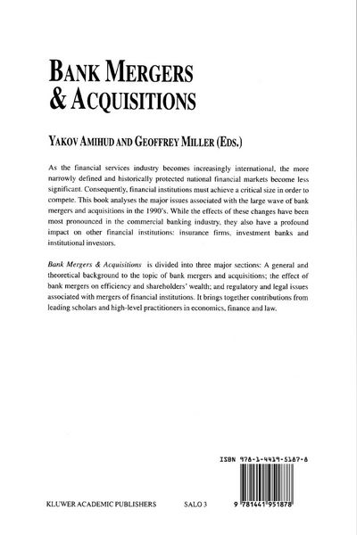 Produktbild: Bank Mergers & Acquisitions