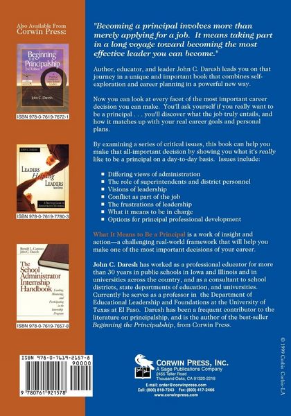 Produktbild: What It Means to Be a Principal