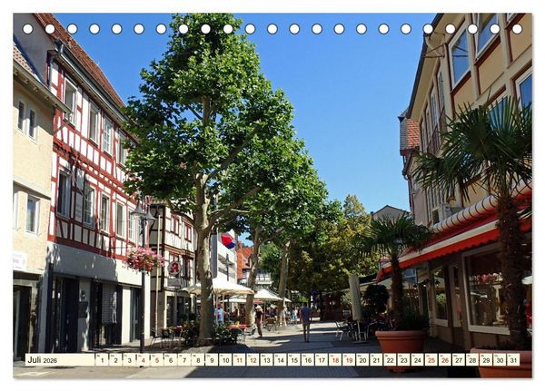 Produktbild: Bensheim a. d. Bergstra&szlig;e - Ein Stadtspaziergang (Tischkalender 2026 DIN A5 quer), CALVENDO Monatskalender