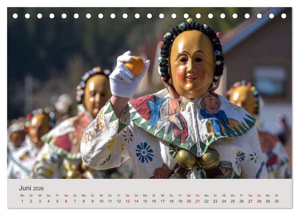 Produktbild: Narri 2026 Bilder der Schw&auml;bisch-Alemannischen Fasnet (Tischkalender 2026 DIN A5 quer), CALVENDO Monatskalender