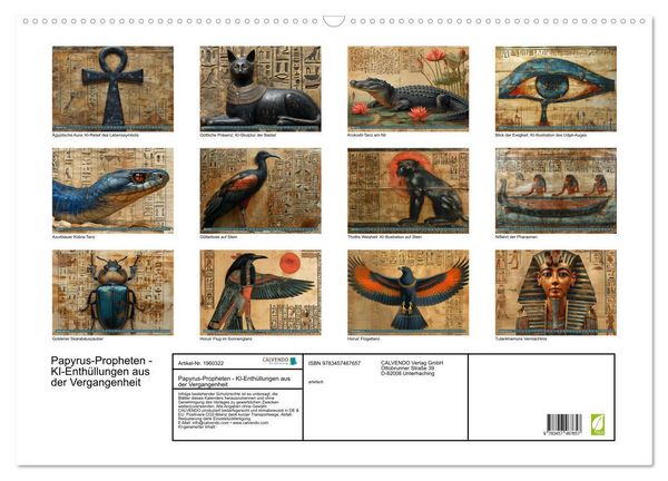 Produktbild: Papyrus-Propheten - KI-Enth&uuml;llungen aus der Vergangenheit (Wandkalender 2026 DIN A2 quer), CALVENDO Monatskalender
