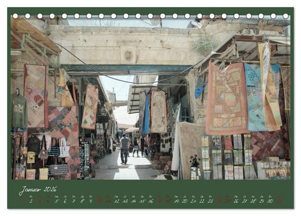 Produktbild: Unterwegs in Jerusalem (Tischkalender 2026 DIN A5 quer), CALVENDO Monatskalender