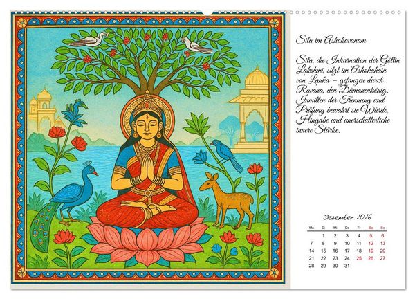 Produktbild: G&ouml;tterwelten des Hinduismus (hochwertiger Premium Wandkalender 2026 DIN A2 quer), Kunstdruck in Hochglanz