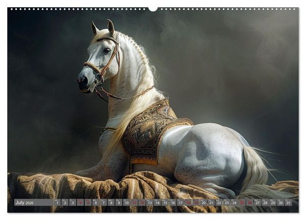 Produktbild: White Horses in Splendor (Wall Calendar 2026 DIN A2 landscape), CALVENDO 12 Month Wall Calendar