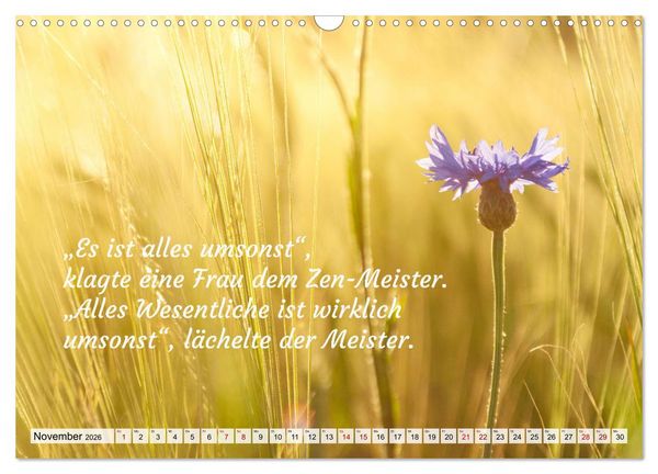 Produktbild: Und der Zen-Meister sprach (Wandkalender 2026 DIN A3 quer), CALVENDO Monatskalender