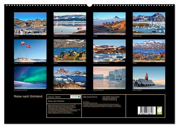 Produktbild: Reise nach Gr&ouml;nland (hochwertiger Premium Wandkalender 2026 DIN A2 quer), Kunstdruck in Hochglanz